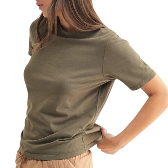 Army Green Simple Short Sleeve T-Shirt - Picture 1 of 3
